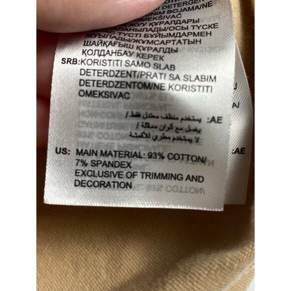 Adidas Tan 3-Stripe Logo Short Sleeve Cropped T-shirt Women's Large - Picture 7 of 8